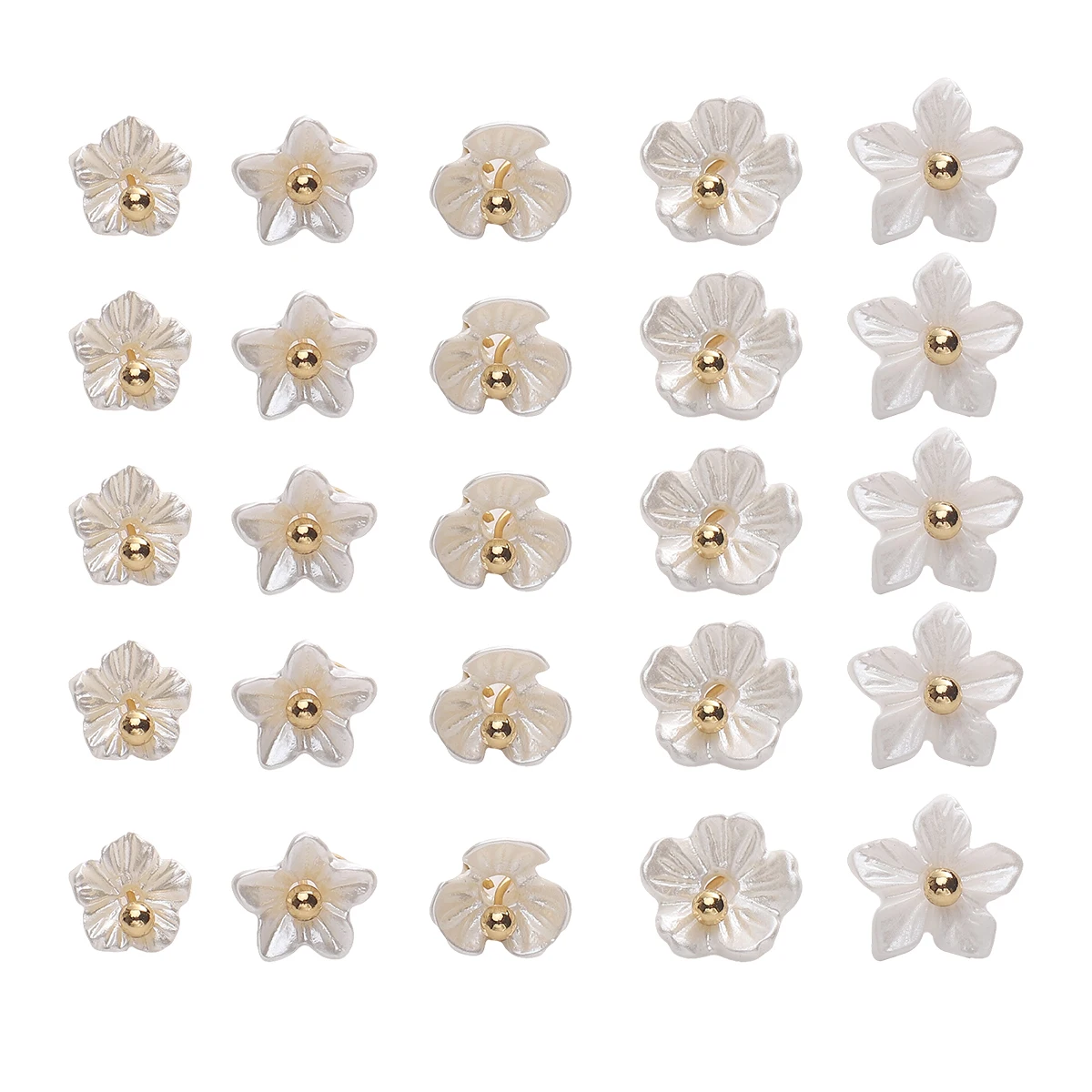 5Pcs Resin Mini Flower Pendant White Handmade DIY Jewelry Bracelet Earring Accessory Material