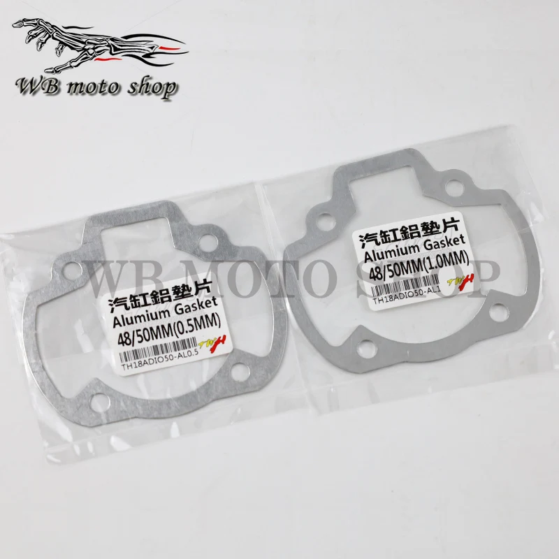 for DIO AF17 AF18 AF25 AF27 AF28 DIO50 big bore 48/50/54mm spacer engine cylinder gaskets tuning upgrade Thickened 0.5mm 1.0mm