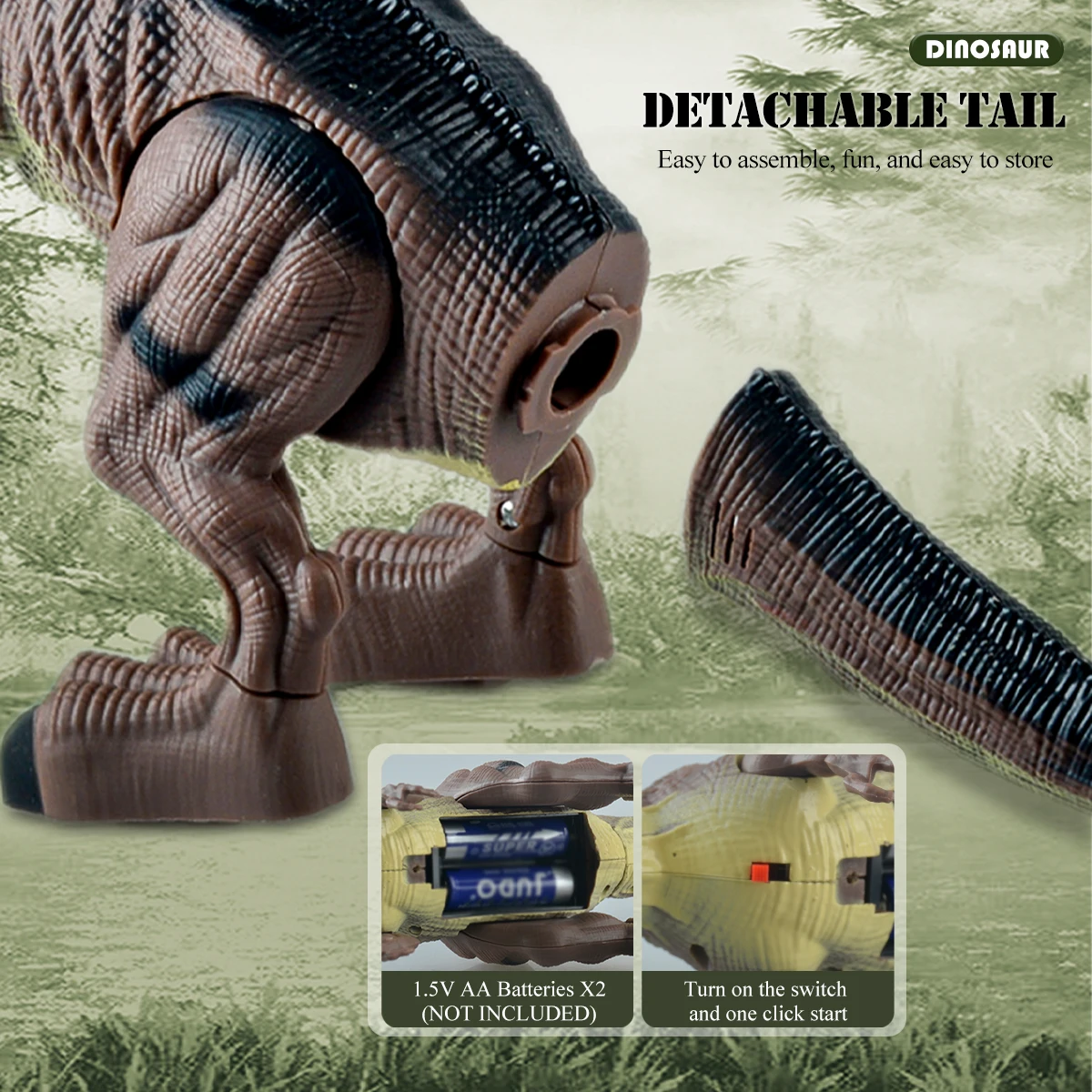 ألعاب الديناصورات للتحكم عن بعد، محاكاة Tyrannosaurus Rex Dino World Game نموذج ديناصور كهربائي هدايا روبوت المشي الإلكترونية
