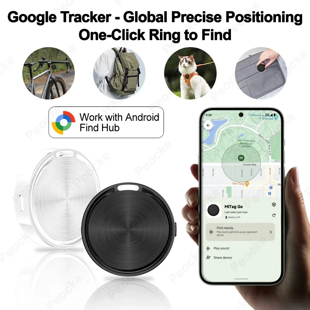 

Умный GPS-трекер, Bluetooth-локатор, устройство против потери, мобильные ключи, поиск домашних животных, пожилых детей, работа с Android, Google Find Hub