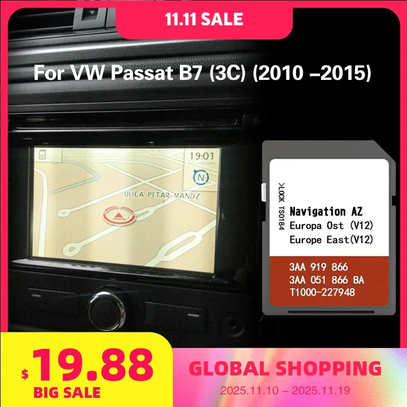 

Support for VW Passat B7 (3C) (2010 -2015) AZ V12 EAST Cover Moldova Lithuania Navi SD Card