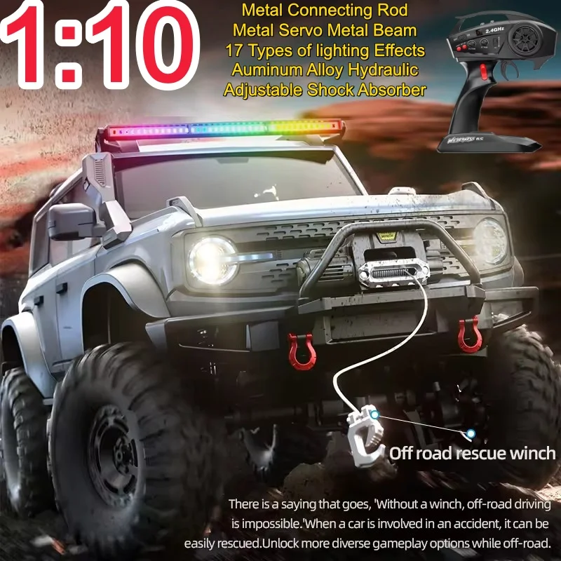 

1:10 4WD Remote Controlled Car Off-road Vehicle 17 Types of Light Metal Gear Servo Hydraulic Shock Absorber RC Car Toys Gifts