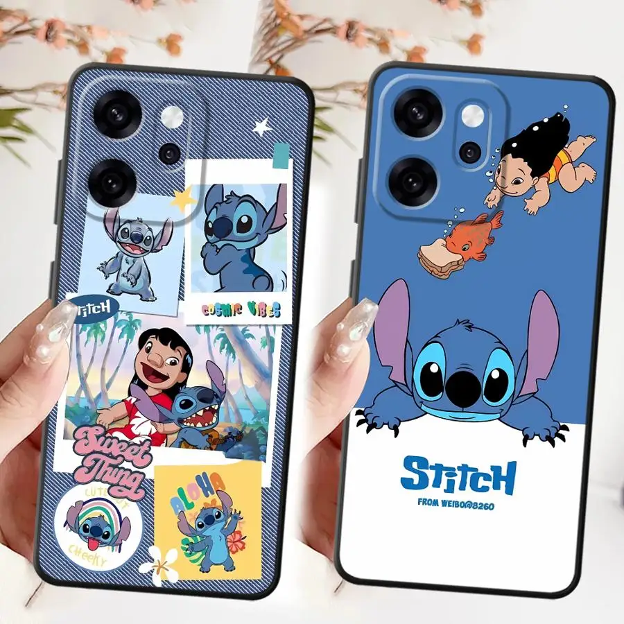 Coque arrière souple Disney Stitch, étui pour Oppo Reno A74 A98 A78 A93 Reno 4F 5 6 7 8 10 11 14 A76 A96 A84 F9 F11 F29 A83