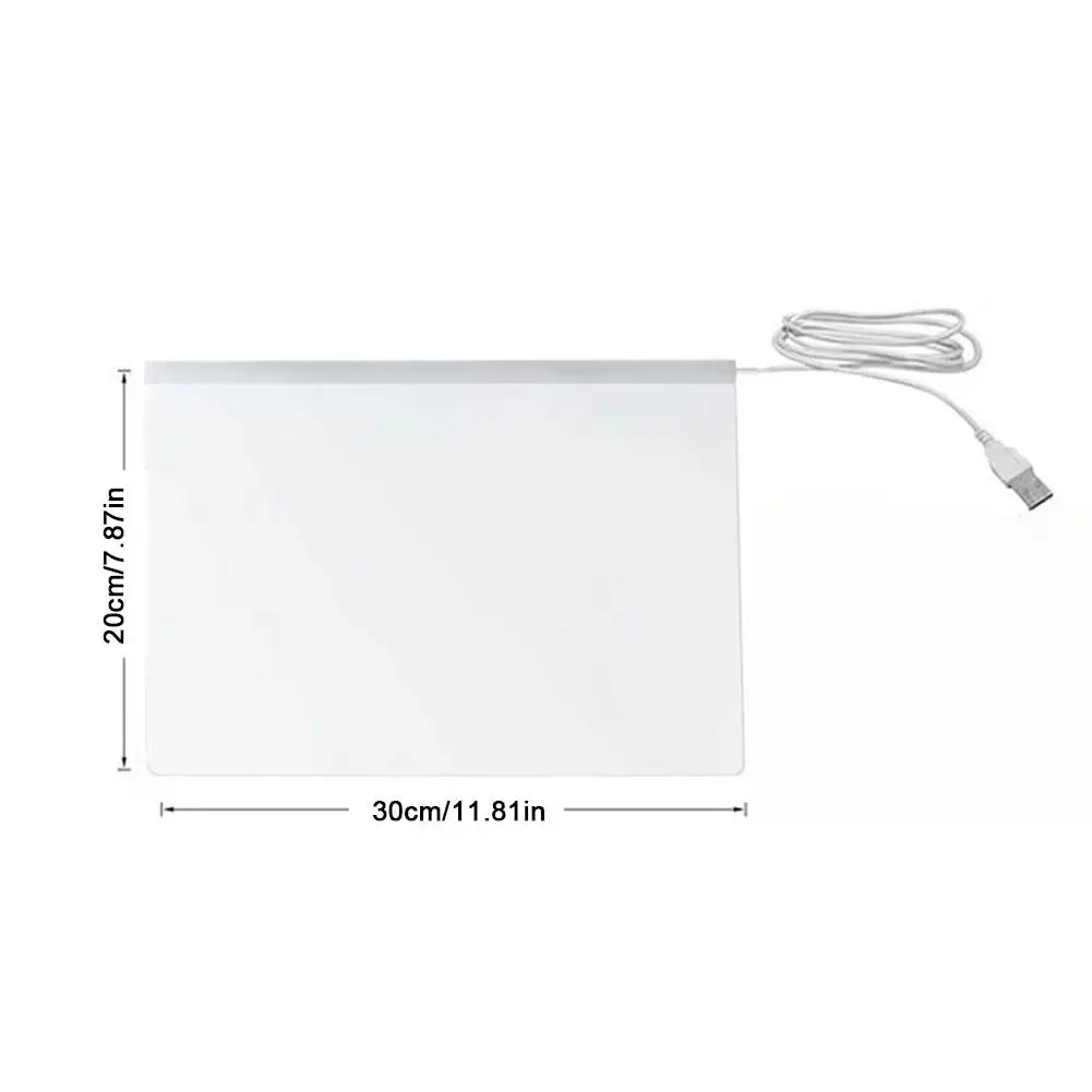 LED Light Up Drawing Board for Kids USB Rechargeable Glow in The Dark Art Toy Creative DIY Puzzle Gift with Smooth Surface