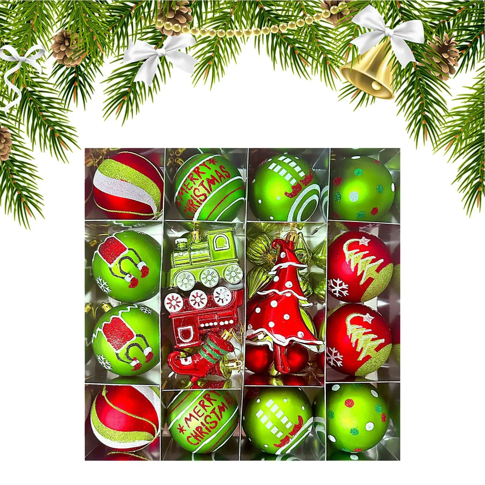 

Christmas Ornaments Balls Shatterproof Decorative Set Shatterproof Christmas Bulbs Ornaments For Wedding Party Holiday Indoor