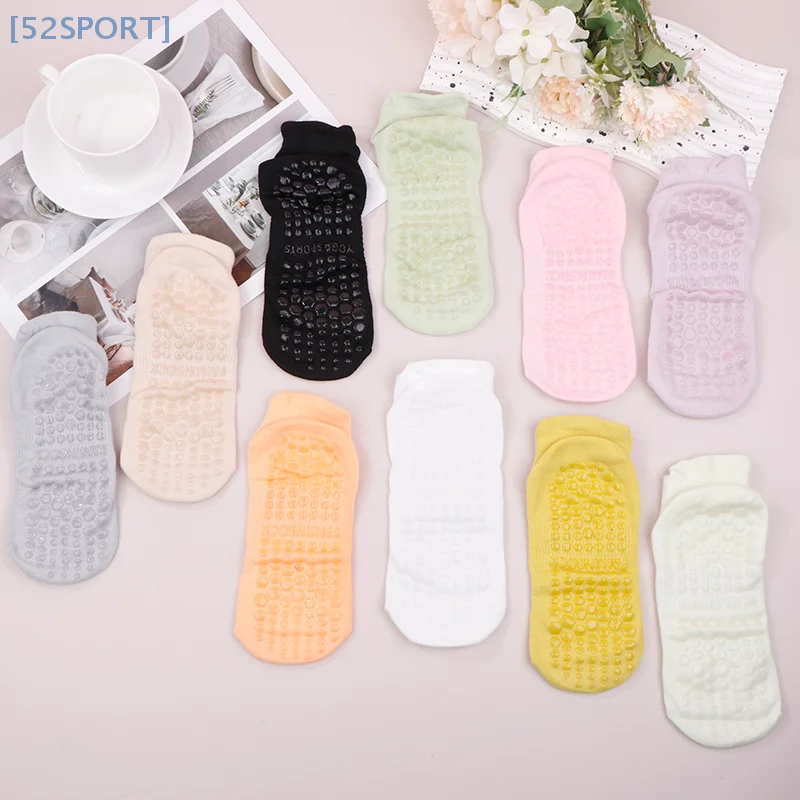 1Pair Women Anti-Slip Sock Trampoline Yoga Sock Cotton Breathable Short Socks Elasticity Sport Boy Girl Outside Sport Socks