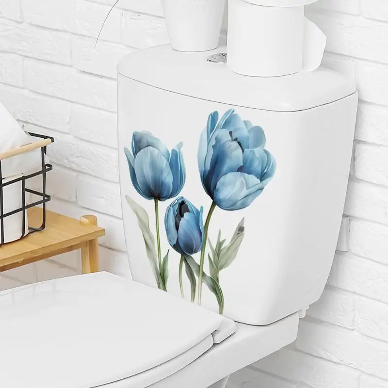Waterproof Sunflower Green Plants Toilet Seat Sticker Self Adhesive Removable For Home Bath Decoration
