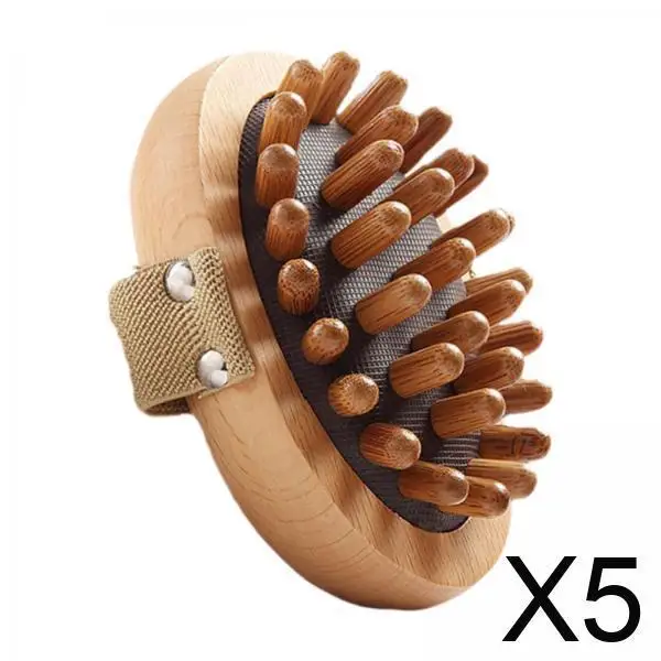 

Wood Therapy Massage Tool Handheld Gua Sha Body Sculpting Brush for Cellulite Reduction and Daily Wellness