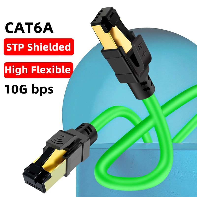Flexible RJ45 Ethernet Cable for PROFINET/EtherCAT/Siemens PLC Cable Ethernet Industrial CAT6A, STP-Shielded Cable Network POE