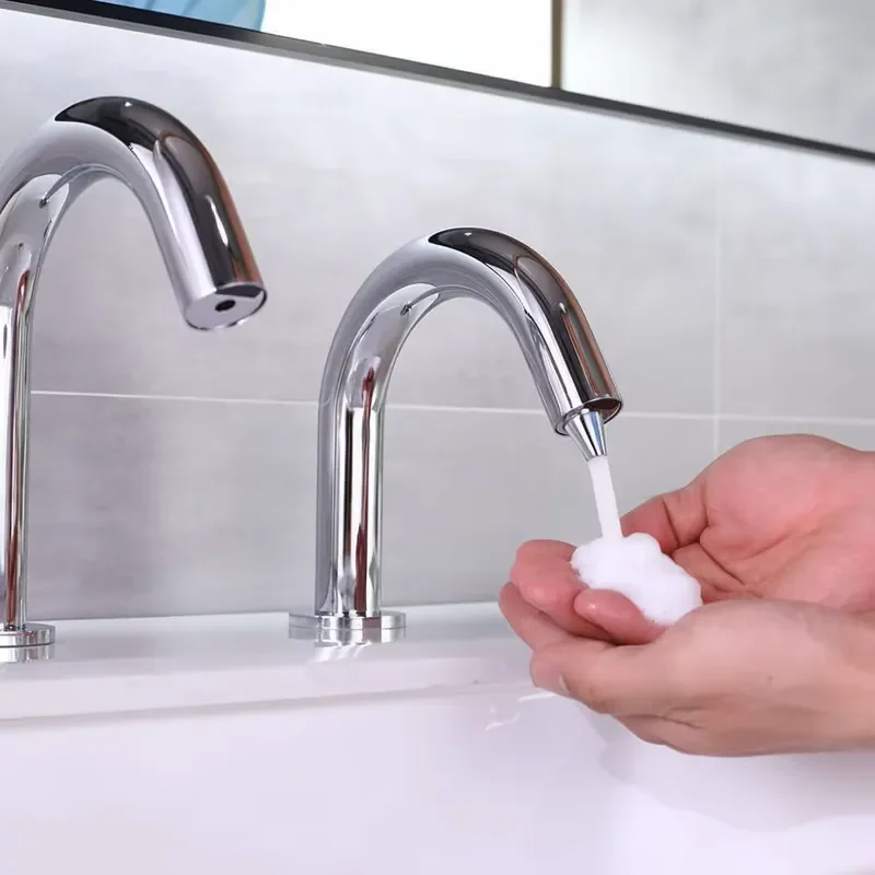 High-Quality Touch-Free Brass Soap Dispenser with Motion Sensor for Automatic Foam Soap