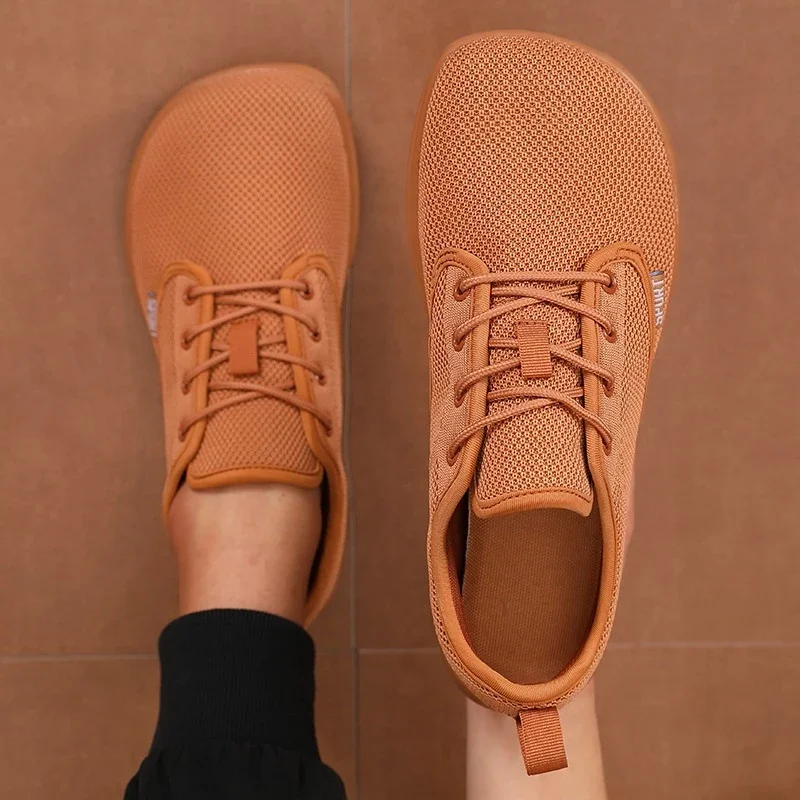 2025 chaussures de course pour hommes d'été pieds nus Fitness maille chaussures de sport femmes fond plat chaussures à pied large course lente marque baskets