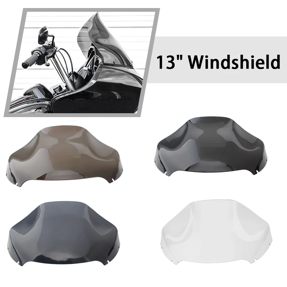 

13" Motorcycle accessory Windshield Windscreen Fairing Wind Deflector For Harley-Davidson Road Glide 2015-2025