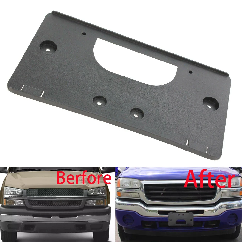 

Для GMC Sierra Chevrolet Silverado 1500 2500 3500 2003-2006: Кронштейн-держатель рамки номерного знака переднего бампера, номер детали 15199886