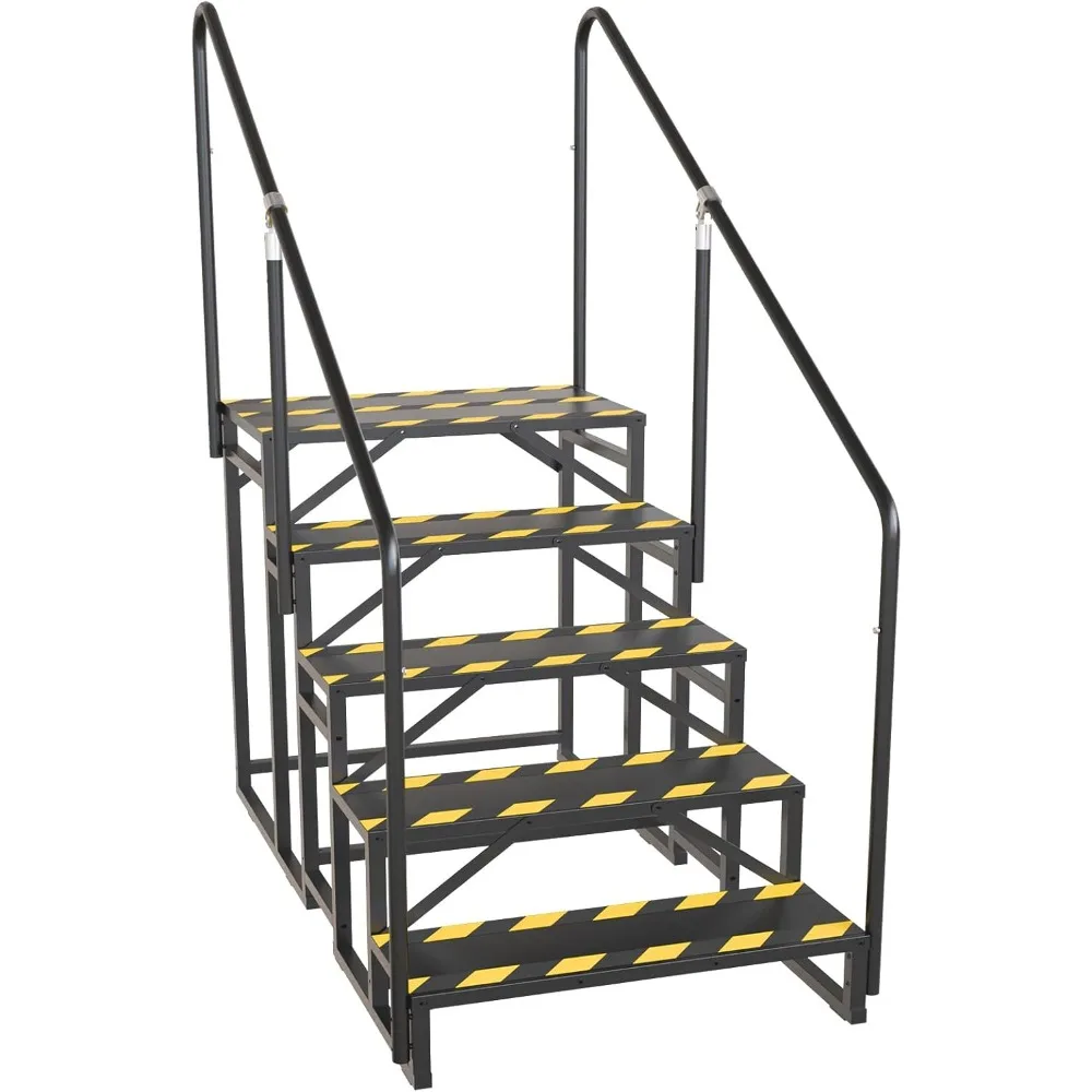 

RV Steps with Handrail, Hot Tub Steps with Handrail, Portable Stairs Steps for 5th Wheel RV, Mobile Home Stairs Outdoor RV Step