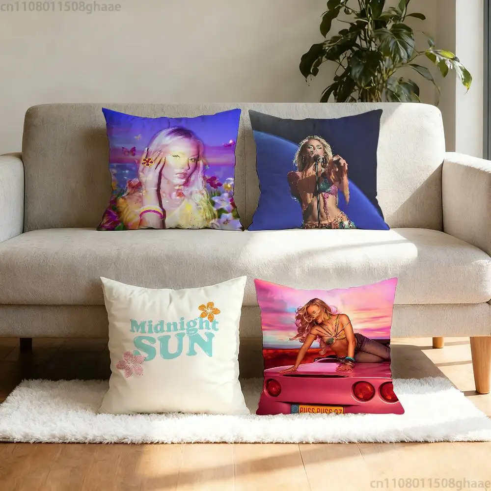 Z-Zara Larsson Midnight Sun Pillow Case Sofa Living Room Bedroom Headboard Backrest Cushion Square Cushion Nap Time