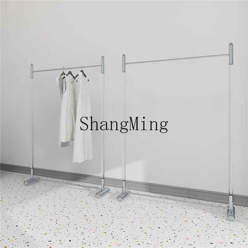 

DHY Display Rack Acrylic Display Rack Stainless Steel Floor Type Wheel Hanger