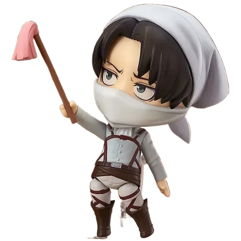10cm Anime Nendoroid Attacking Giants Levi 417 Interchangeable Face Doll Collectible Action Figure Model Toy Ornaments Fans Gift view 6