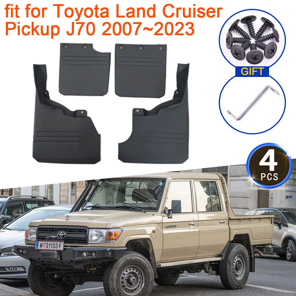 

For Toyota Land Cruiser City Pickup 70 LC70 FJ70 1984~2023 2009 2015 2door J70 4door 2022 Accessories 4x Mudguard Fender Mudflap