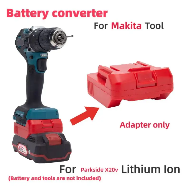 Conversor de Bateria de Íon de Lítio para Makita Lipo Parkside Ferramentas Elétricas X20v Furadeira Elétrica Adaptador Hexadecimal Apenas 18v