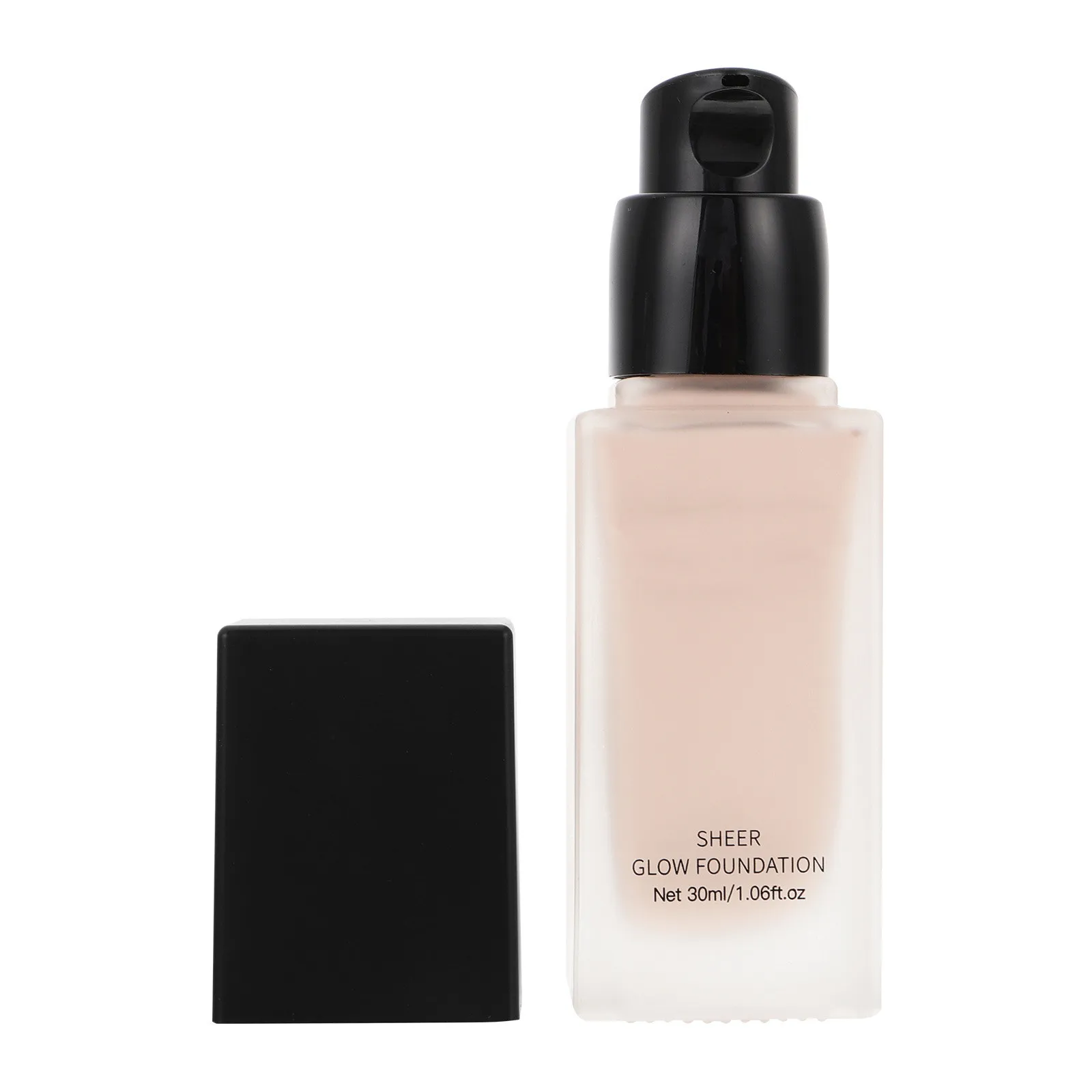 Base líquida hidratante, com cobertura total, corretor, acabamento natural e suave, longa duração, para maquiagem facial, 30 ml.