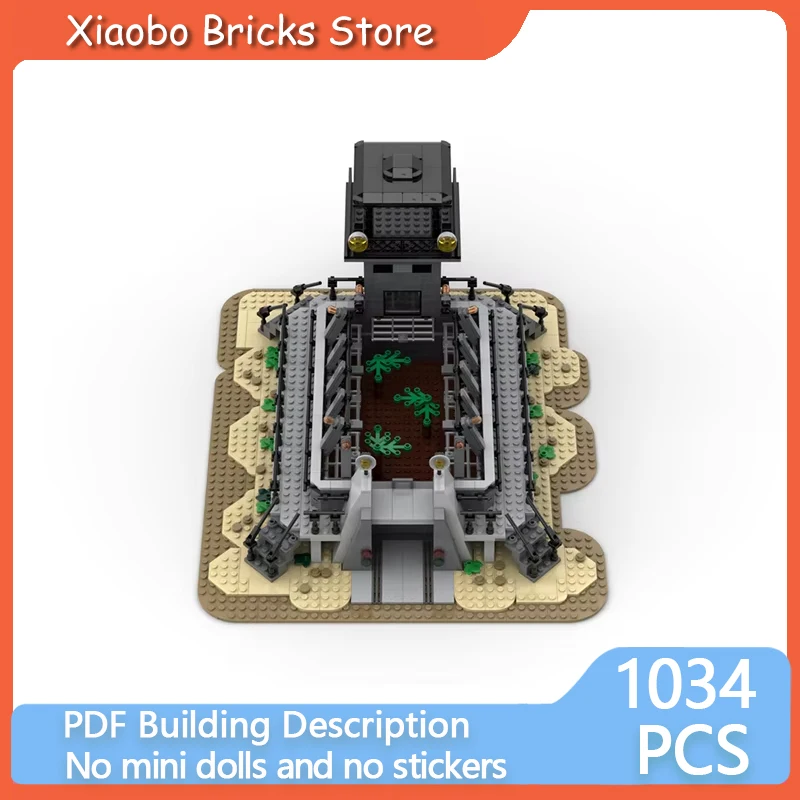Popular Animal Movie Street View Model DIY MOC Building Bricks Dinosaur Park Fence Modular Technology Holiday Assemble Toys Suit