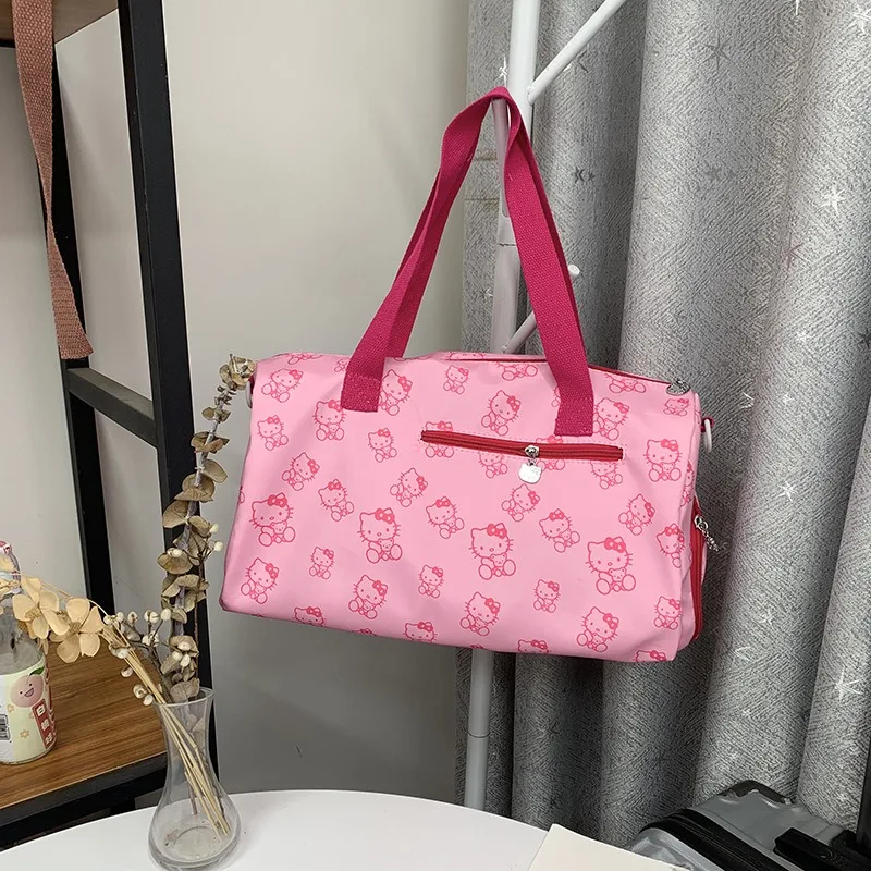 

Hello Kitty Travel Luggage Bag Student Fitness Handheld Storage Bag Lightweight Large Capacity Holiday Gift Women Accessories