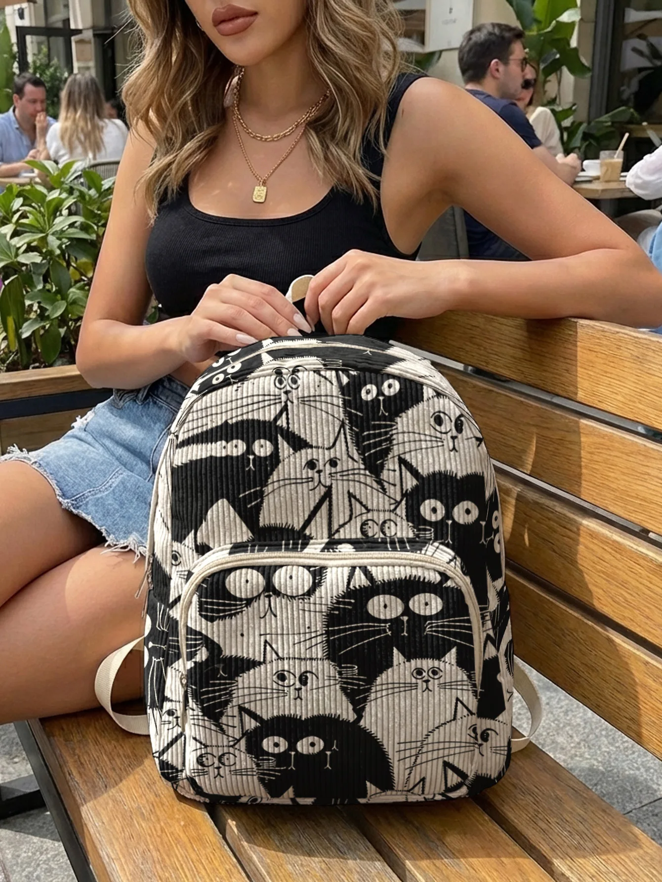 Tas Ransel Wanita Motif Kartun - Women Bags White ulasan dan harga