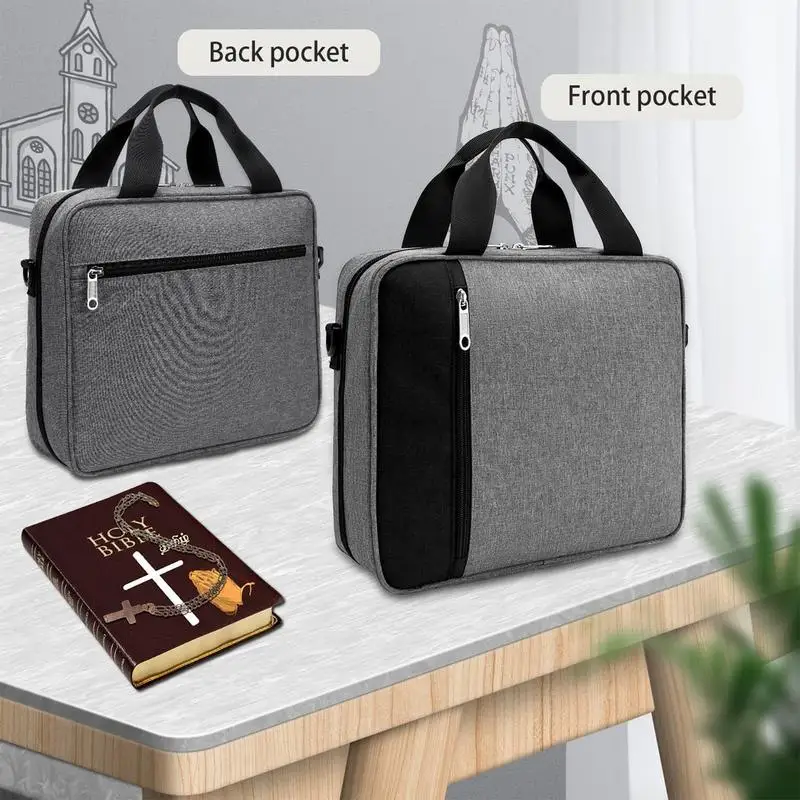 New Portable Storage Bag With Shoulder Strap Church Bible Bag Scripture Carrying Book Case Carrying Shoulder Bag Handheld Bag