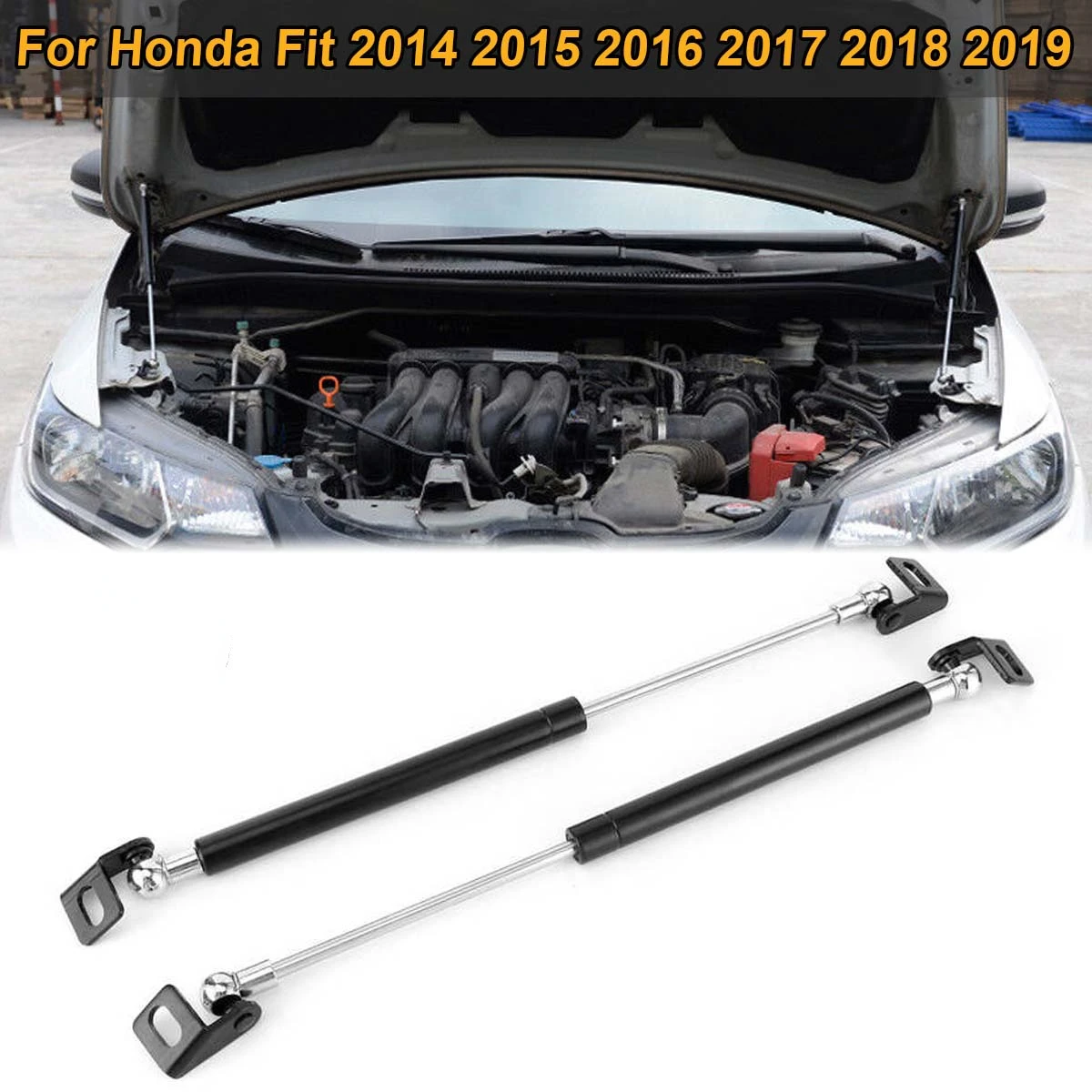 

2PCS/SET Front Hood Gas Strut Lift Support Spring Rod For Honda Fit 2014 2015 2016 2017 2018 2019 Car Accessories Aluminum Alloy