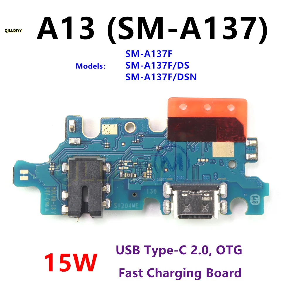 Charging Port Board For Samsung Galaxy A13 SM-A137 SM-A137F/DS A137F Microphone Module USB Fast Charge Connector Flex Cable
