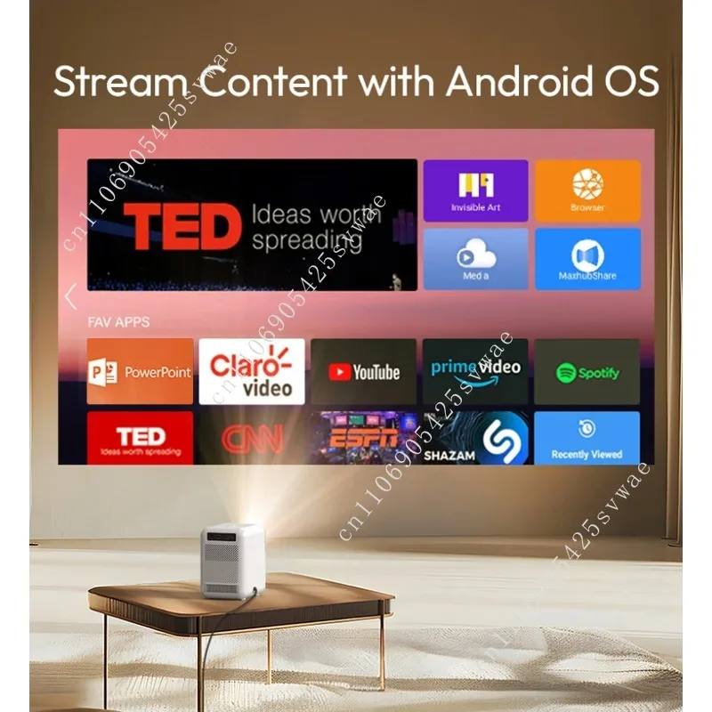 الحب U4 الغبار الذكية اللاسلكية 3D LCD فيديو أندرويد IPTV صمام ثنائي باعث للضوء جهاز عرض المسرح المنزلي مع فن النسيج