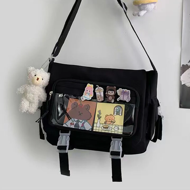 Kawaii Itabag im japanischen Stil für Puppen, große Handtaschen, neue Nylon-Schultaschen für Mädchen im Teenageralter, Umhängetasche, JK-Umhängetasche