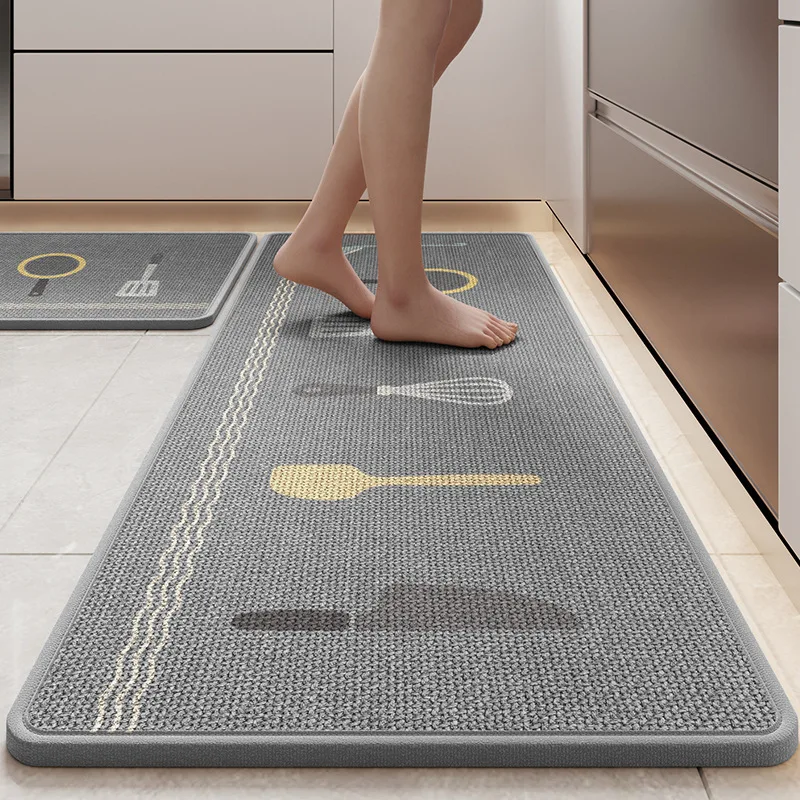 VIKAMA Kitchen Minimalist Floor Mats Long Strips That Absorb Water And Are Easy To Clean Laundry Room Cloakroom, Rug, Decoration