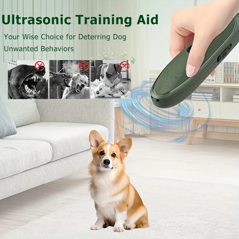 Ultrasonic Pet Dog Repeller Anti Barking Stop Bark Training Device High Power Dog Training Repellents With USB Rechargeable view 4