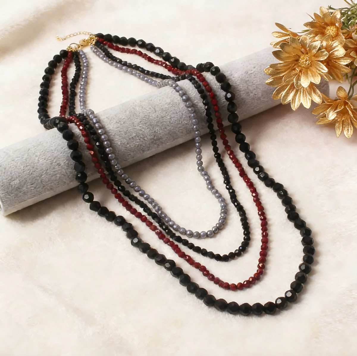 Bohemia Multi-layer Resin Beads Chains Necklace for Women Elegant Handmade Multicolor Beaded Necklace Jewelry Accessories