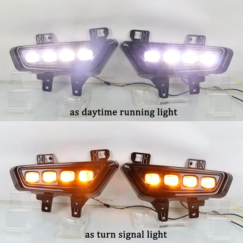 OVOVS Waterproof Blue Night Lamp Amber Turn Signal White Daytime Running Light For Ford F150 Raptor 2022