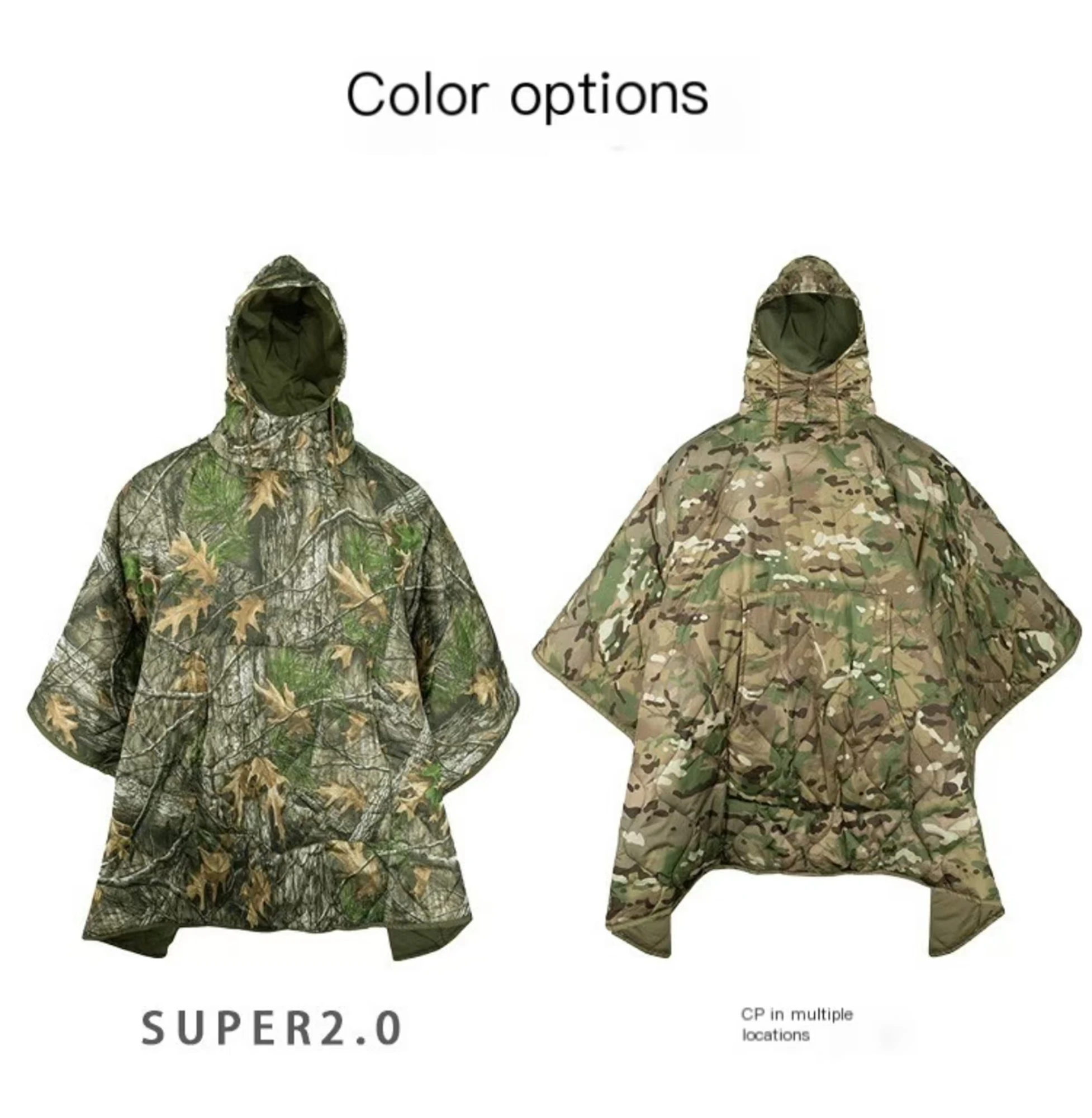 Tactical Wearable Outdoor Camping Cotton Sleeping Bag Adult Warm Portable Quilt  Hunting travel camouflage cover Hike Equipment