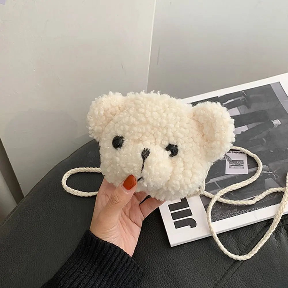 Cute Bear Plush Shoulder Bag for Children Kids Messenger Bags Kawaii Plush Purses Little Girls Stuffed Animals Backpack