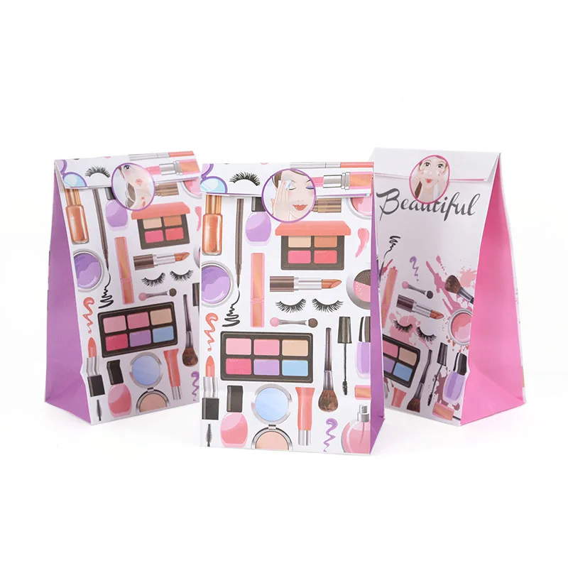 Spa Makeup Birthday Party Supplies Make Up Candy Cookie Chocolate Packaging Bags Baby Shower Birthday Hen Party for Girls Women