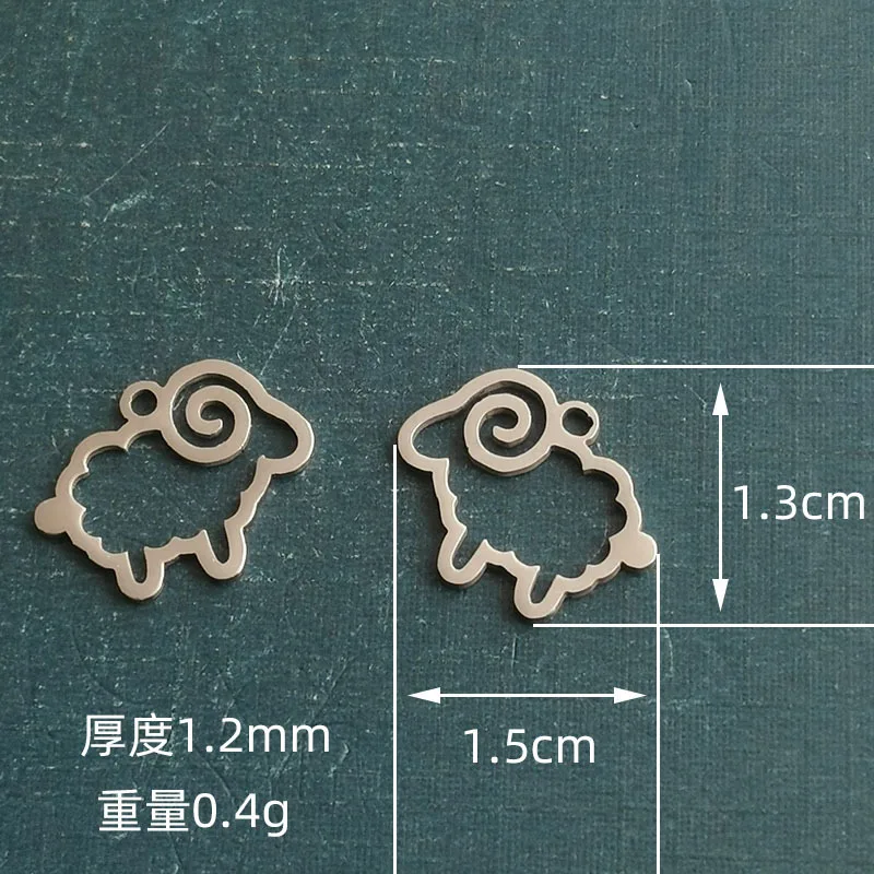 

AETEEY Cute Lamb Titanium Steel Single Pendant (No Chain Included) Minimalist Versatile DIY Jewelry Accessory