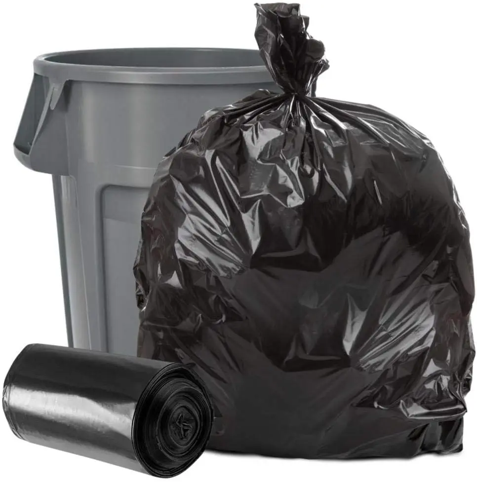 

40-45 Gallon Trash Bags │1.5 Mil │ Black Heavy Duty Garbage Can Liners │ 40" x 46" (100 Count)