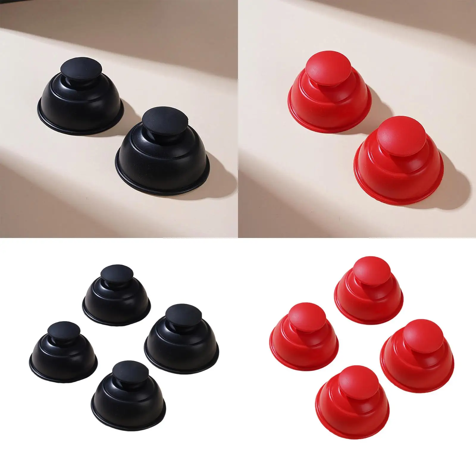 4Pcs Silicone Cupping Sets Portable Vacuum Cupping Tool Cups Massage Suction Cup for Back Studio and Home Use Beauty Salon