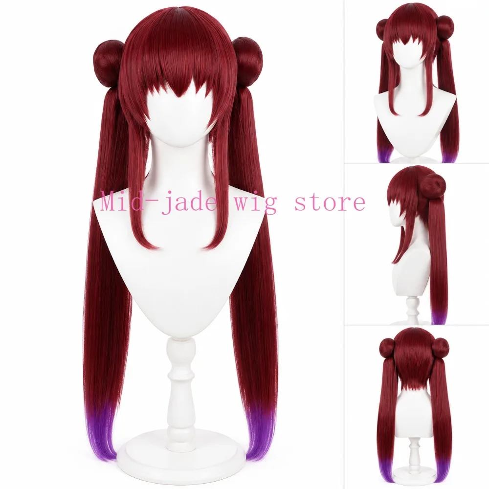 Anime Houshou Marine Cosplay Wig Realistic Scalp Gradient Ponytail for Party and Photography