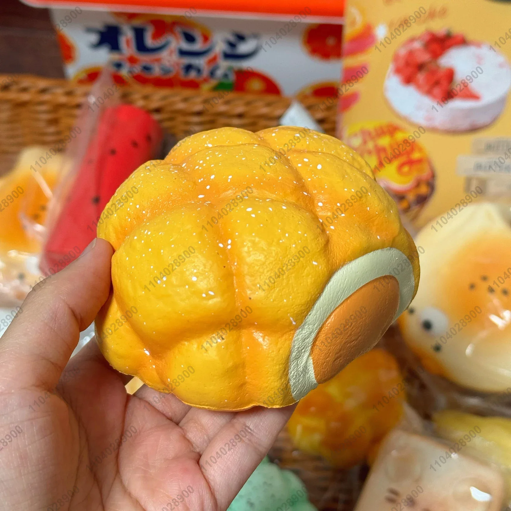 Pineapple Bun Squishy Slow Rising Toy Lava Pineapple Bread Lava Cake Slow Rebound Fidget Toy Relieve Stress Hand Relax Toy