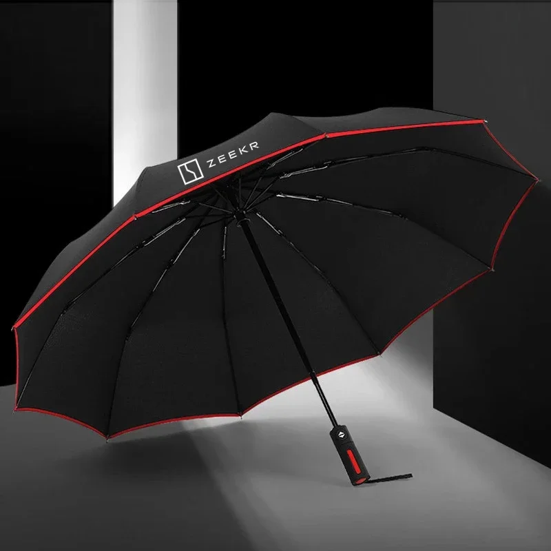 For ZEEKR X 001 009 2022 2023 2024 Car Portable Automatic Folding Windproof Sunshade Umbrella Sunshade With Logo Auto Accessorie