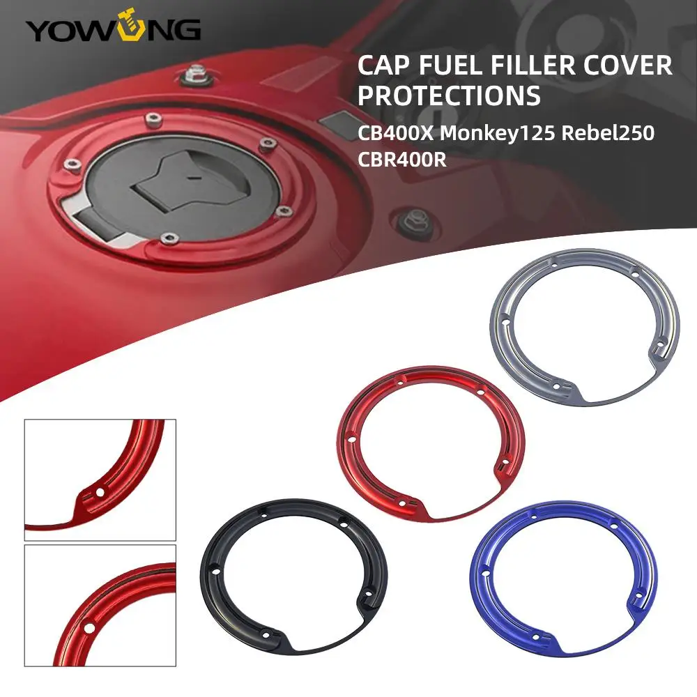 

CNC FOR Honda CB400X Monkey125 Rebel250 CBR400R 2016-2022 2023 Gas Oil Cover Tank Pad Protector Cap Fuel Filler cover protection