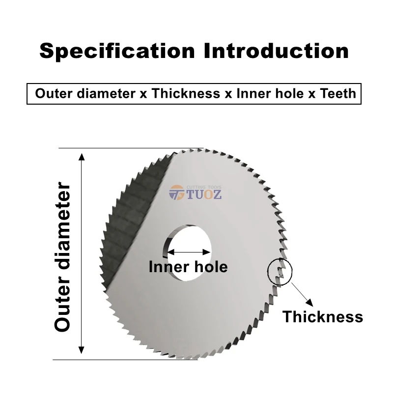 Fresa con lama per sega circolare in metallo duro solido con lama per fresatura in acciaio al tungsteno da 16 mm-110 mm