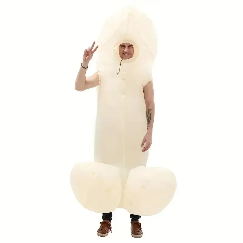 Disfraz de pene inflable para adulto, Adorable disfraz de pájaro inflable, disfraz divertido para Cosplay, despedida de soltero