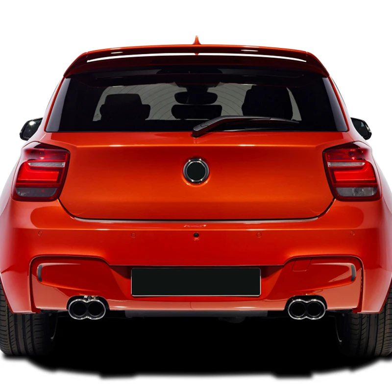 Auto Hinten Abzeichen Ring Abdeckung Logo Rahmen Trim Schwarz/Carbon Faser Muster Aufkleber Für BMW 1er F20 F21 2011-2019 Auto Zubehör – Detail 1