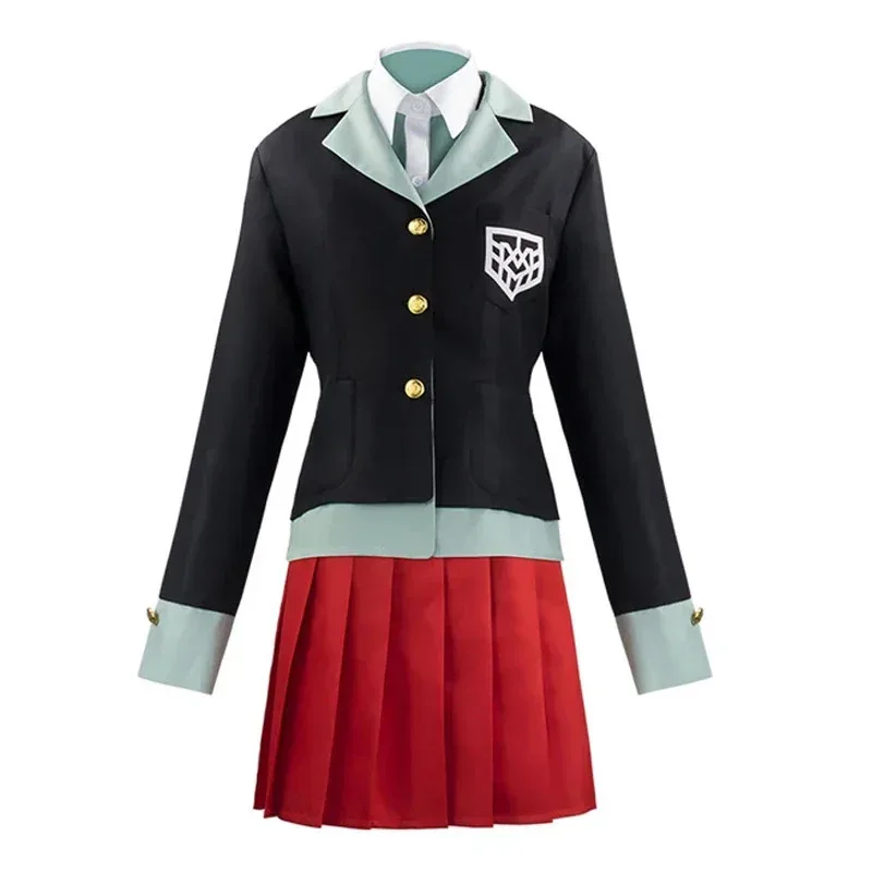 

Аниме Danganronpa Yumeno Himiko, полный карнавальный костюм на Хэллоуин, карнавальная студенческая форма, красный парик для косплея